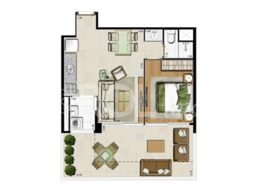 Apartamento, 1 quarto, 58 m² - Foto 12