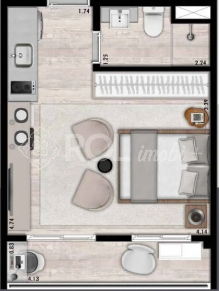 Apartamento, 1 quarto, 25 m² - Foto 12