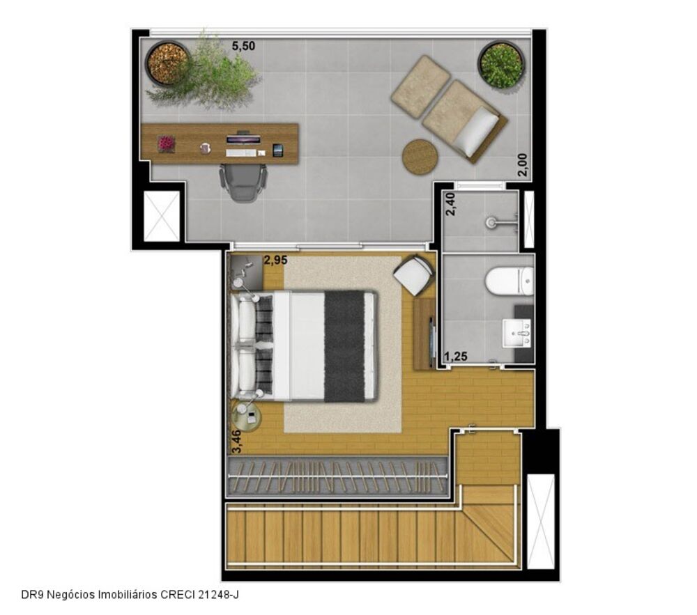 Cobertura, 1 quarto, 95 m² - Foto 3