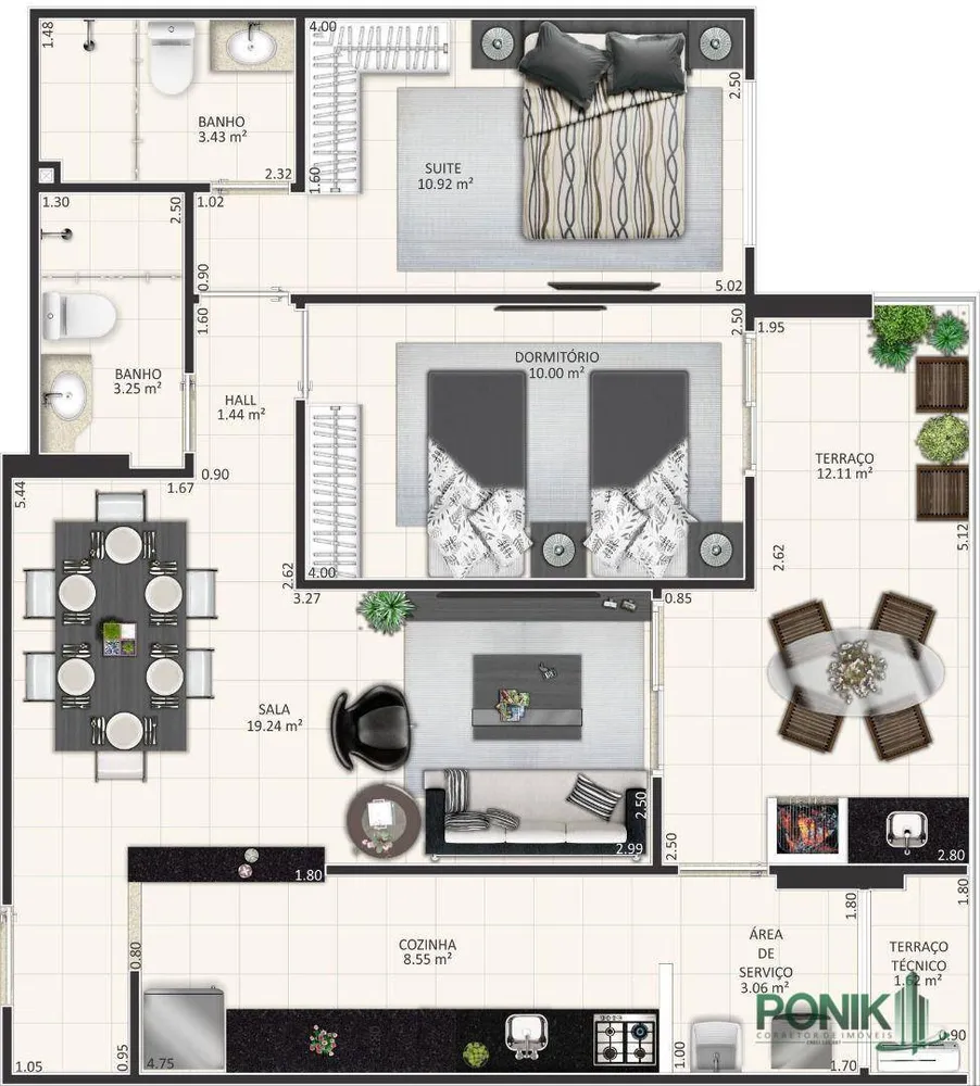 Apartamento, 2 quartos, 81 m² - Foto 2