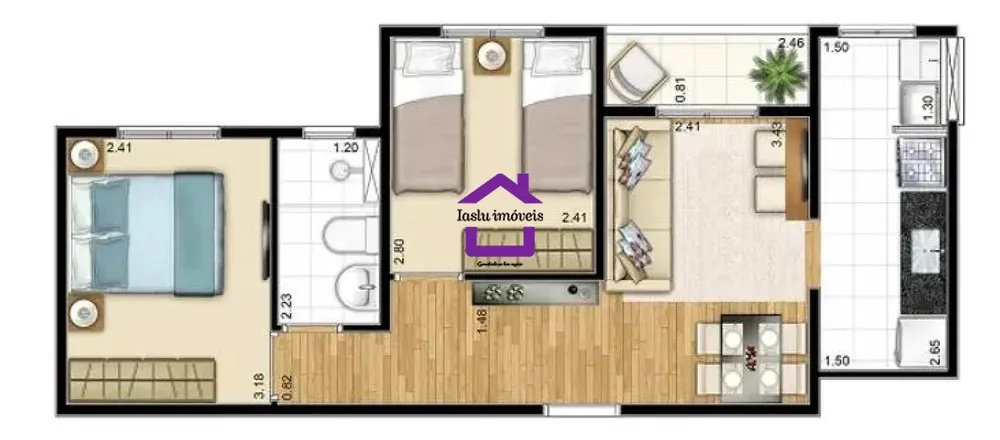 Apartamento, 2 quartos, 44 m² - Foto 7