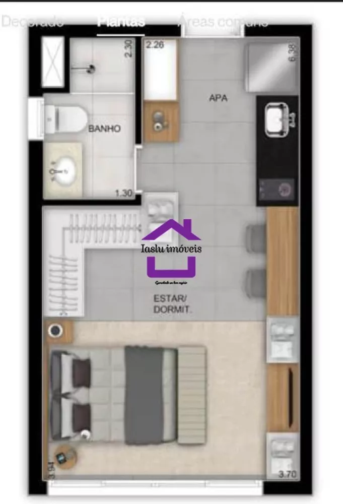 Apartamento para alugar com 1 quarto, 30m² - Foto 3