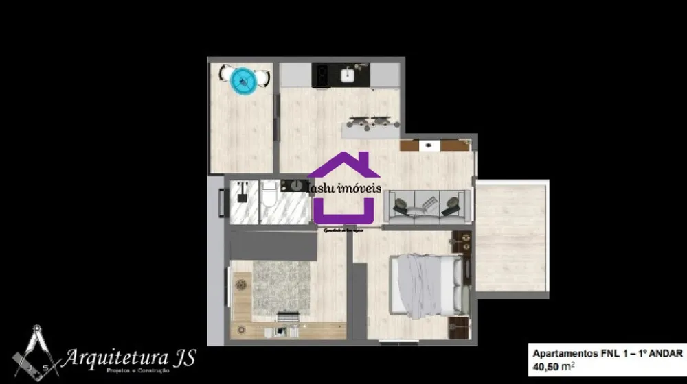 Apartamento, 1 quarto, 40 m² - Foto 2