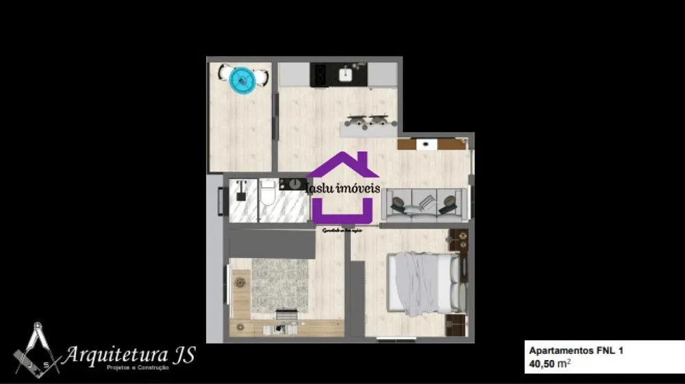 Apartamento, 1 quarto, 40 m² - Foto 1