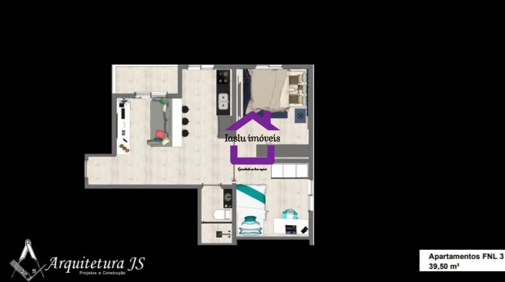 Apartamento, 1 quarto, 40 m² - Foto 3