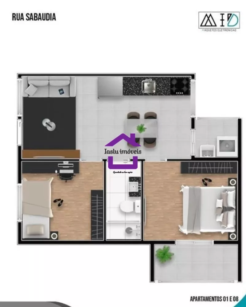 Apartamento, 2 quartos, 41 m² - Foto 2