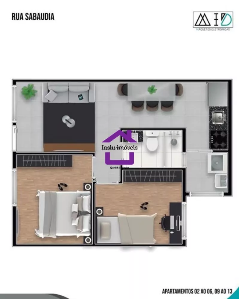 Apartamento, 2 quartos, 41 m² - Foto 3
