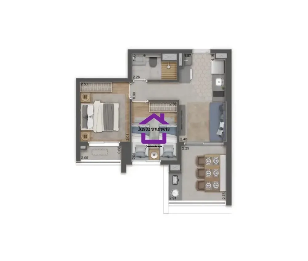 Apartamento, 2 quartos, 47 m² - Foto 2