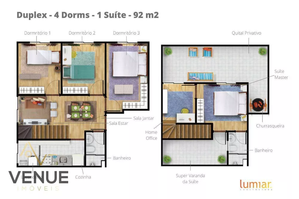Apartamento, 4 quartos, 92 m² - Foto 3