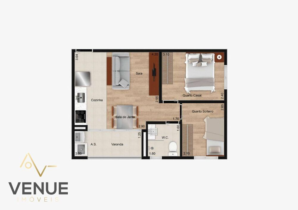 Apartamento, 2 quartos, 42 m² - Foto 16