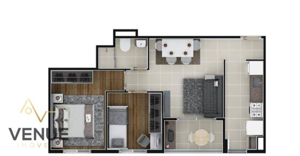 Apartamento, 2 quartos, 48 m² - Foto 2