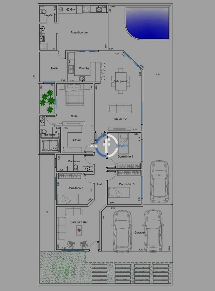 Casa, 3 quartos, 300 m² - Foto 2