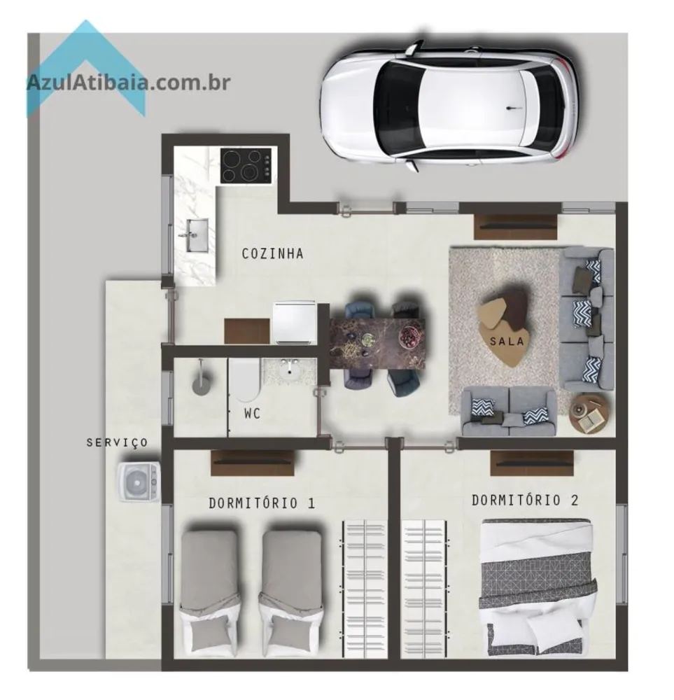 Casa de Condomínio, 2 quartos - Foto 12