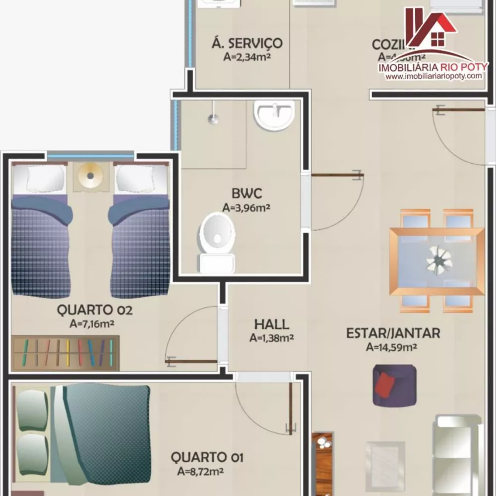 Apartamento, 2 quartos, 49 m² - Foto 10