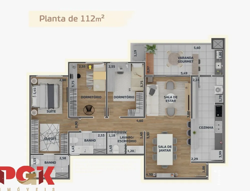Apartamento, 3 quartos, 112 m² - Foto 6