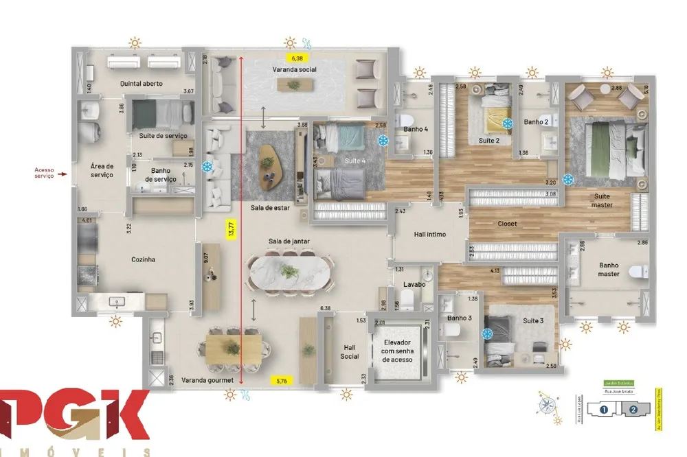 Apartamento, 4 quartos, 207 m² - Foto 12