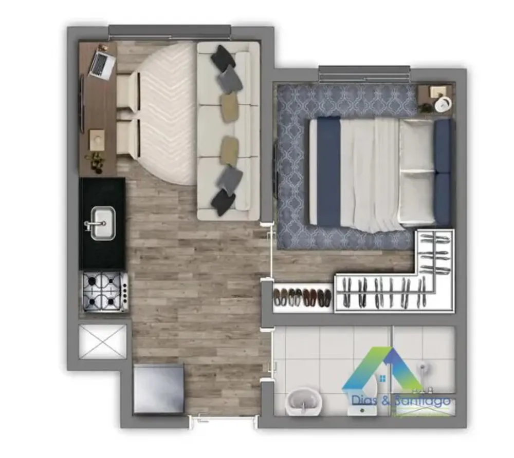 Apartamento, 1 quarto, 24 m² - Foto 6