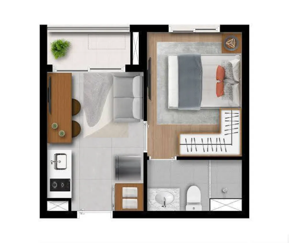 Apartamento, 1 quarto, 25 m² - Foto 3