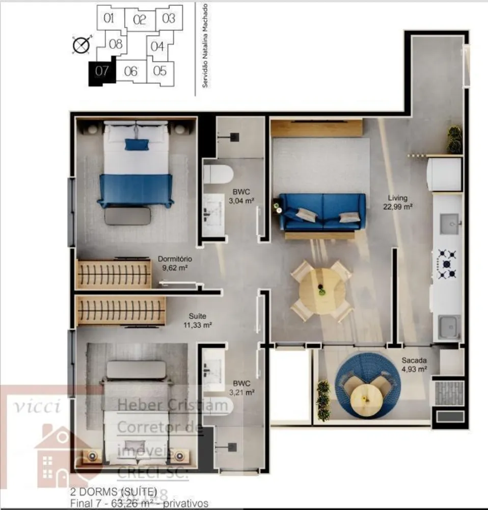 Apartamento, 2 quartos, 61 m² - Foto 5