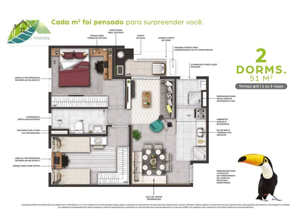 Apartamento, 2 quartos, 51 m² - Foto 18