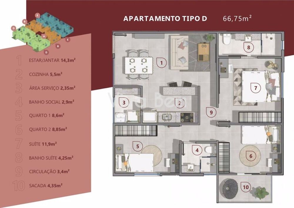 Apartamento, 2 quartos, 66 m² - Foto 15