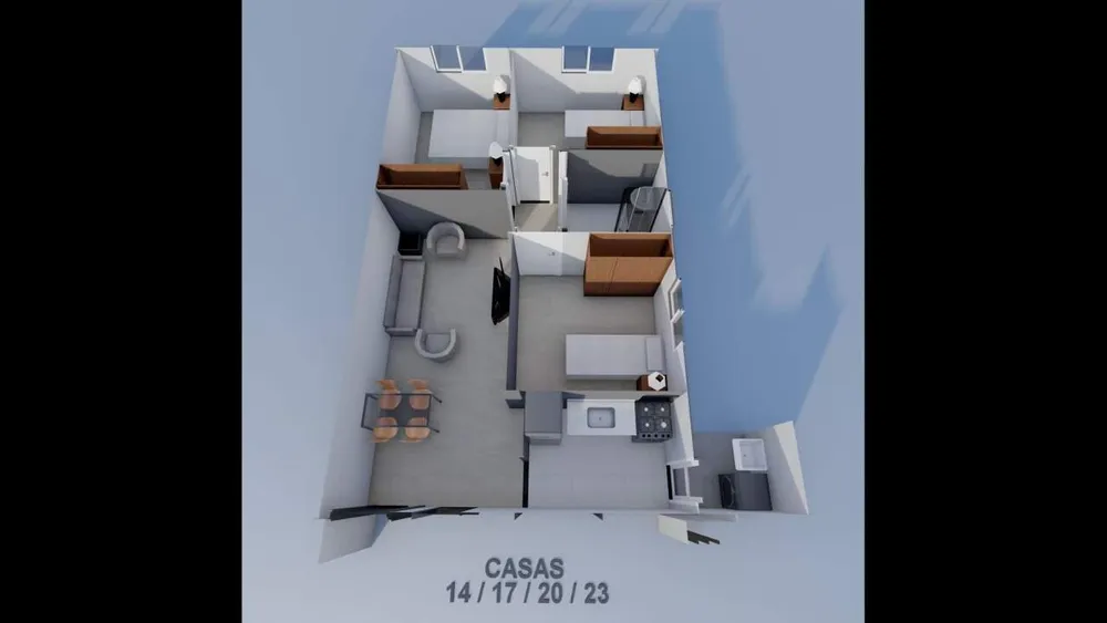 Casa, 3 quartos, 54 m² - Foto 1