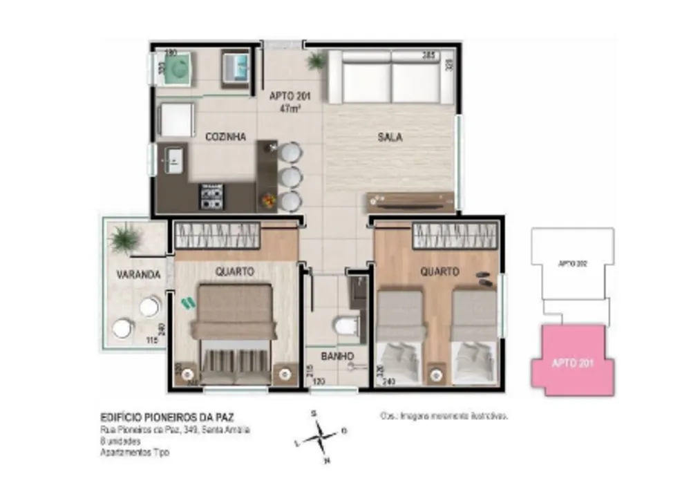 Apartamento, 3 quartos, 45 m² - Foto 7