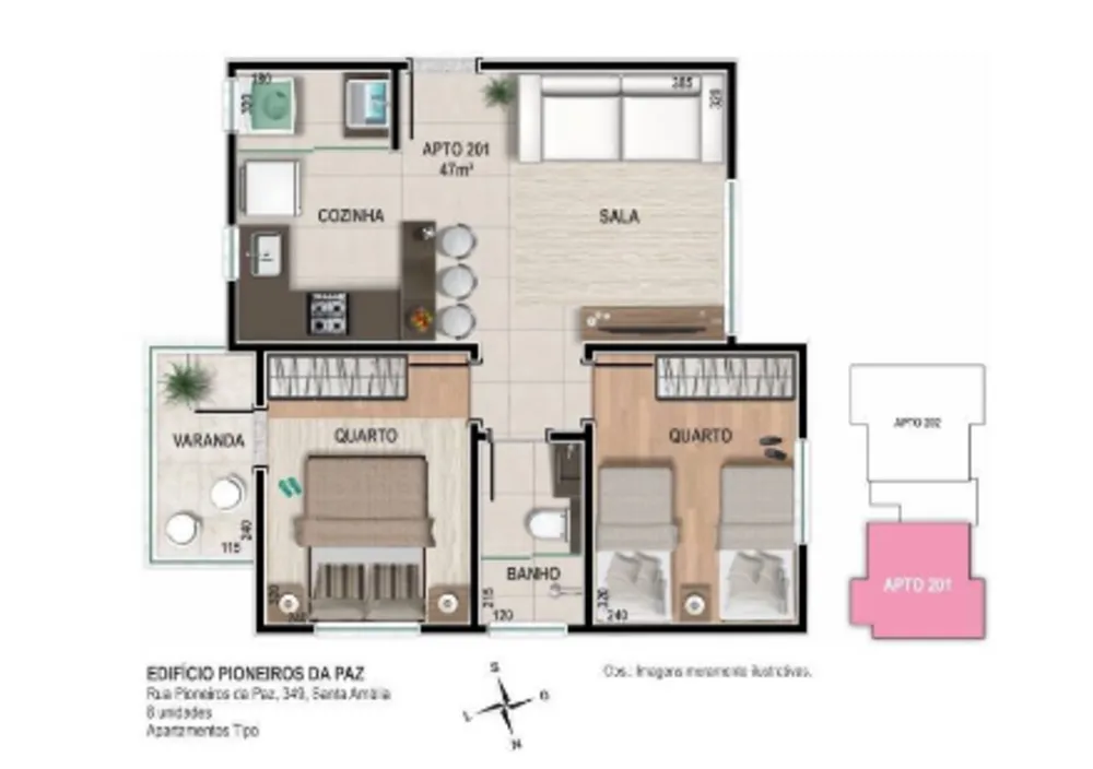 Apartamento, 3 quartos, 45 m² - Foto 6