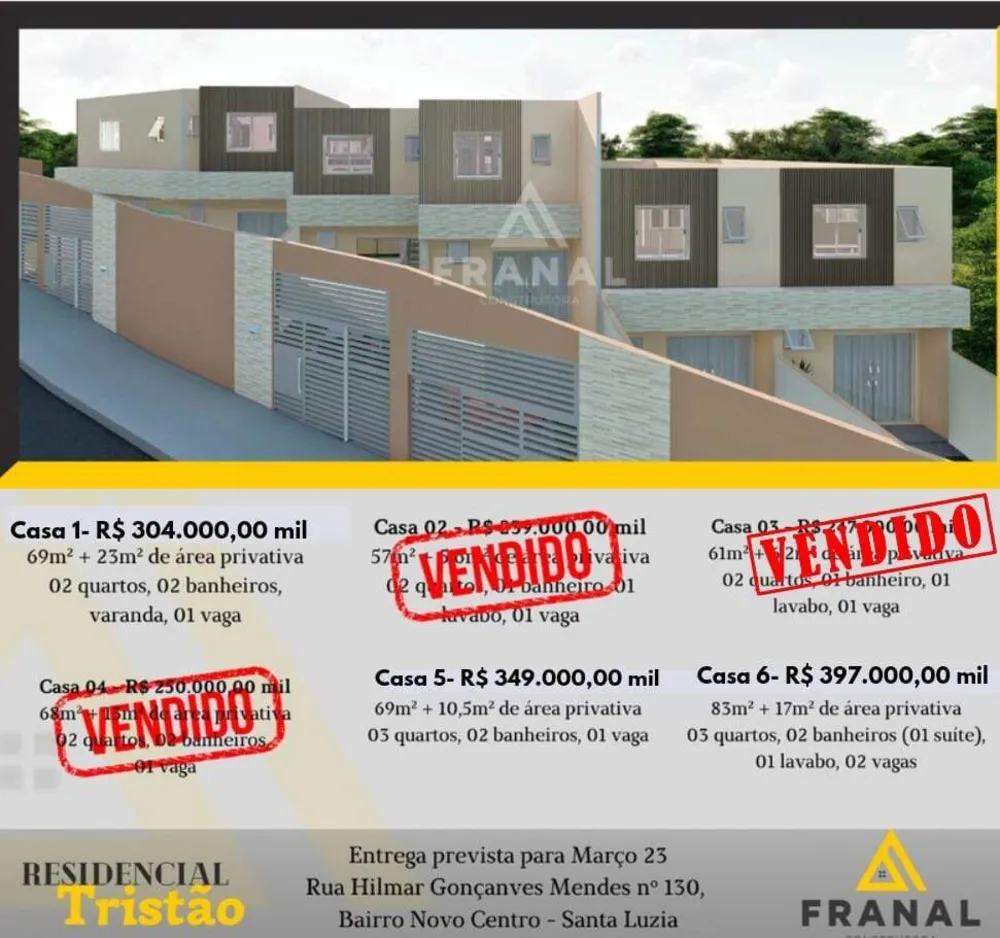 Casa, 3 quartos, 69 m² - Foto 1