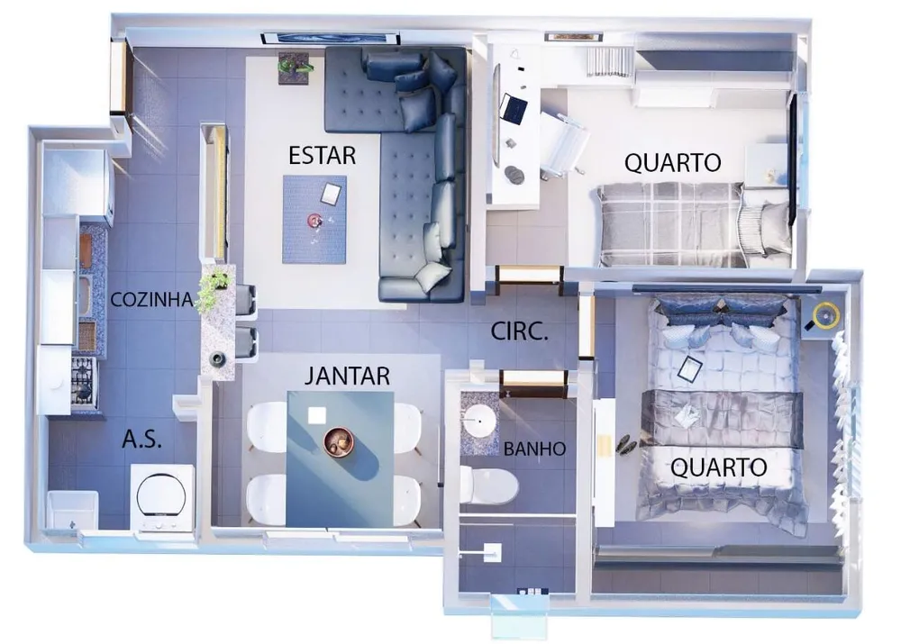 Apartamento, 2 quartos, 47 m² - Foto 7