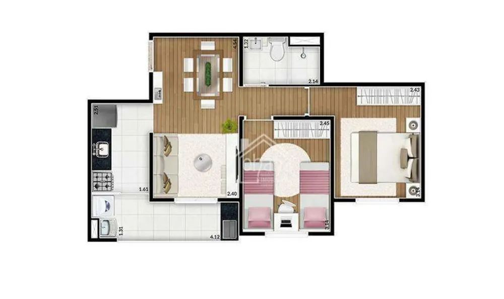 Apartamento, 2 quartos, 49 m² - Foto 6