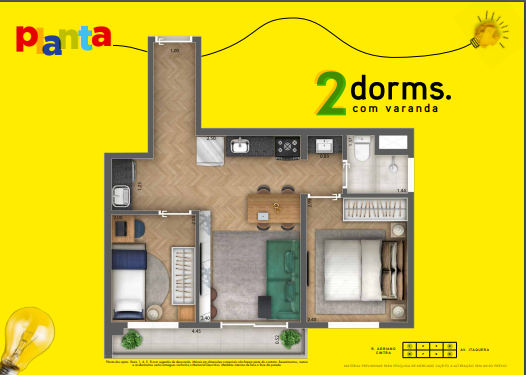 Apartamento à venda com 2 quartos, 37m² - Foto 9