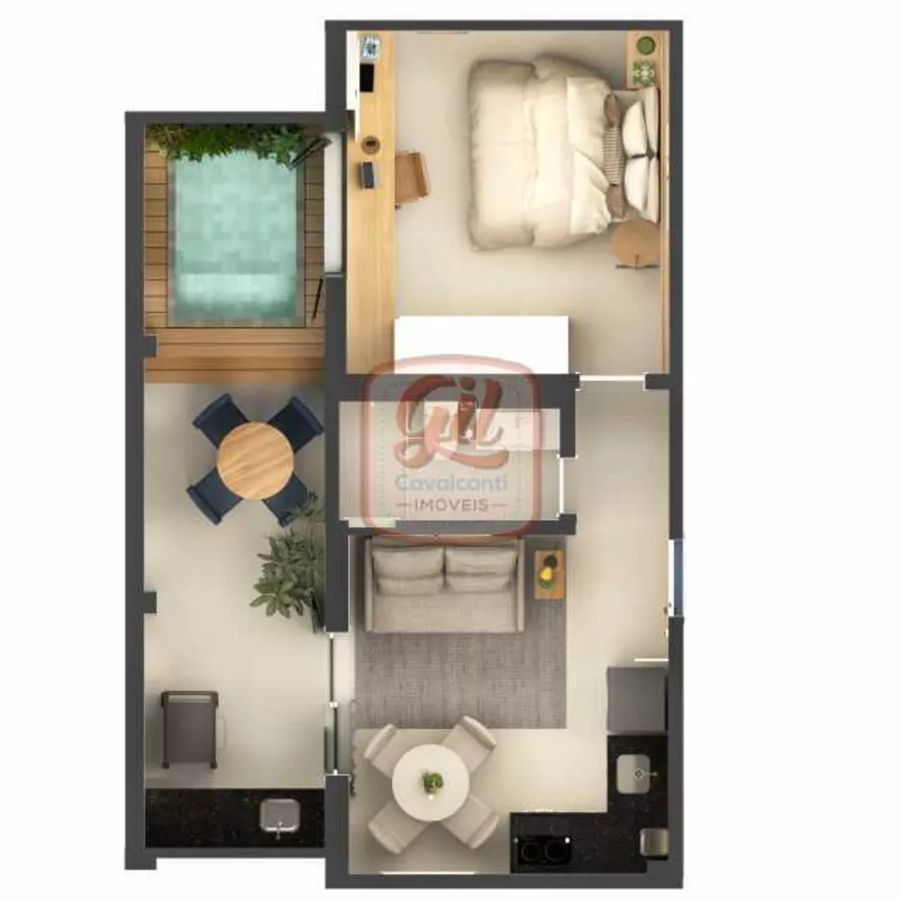 Apartamento, 1 quarto, 49 m² - Foto 9