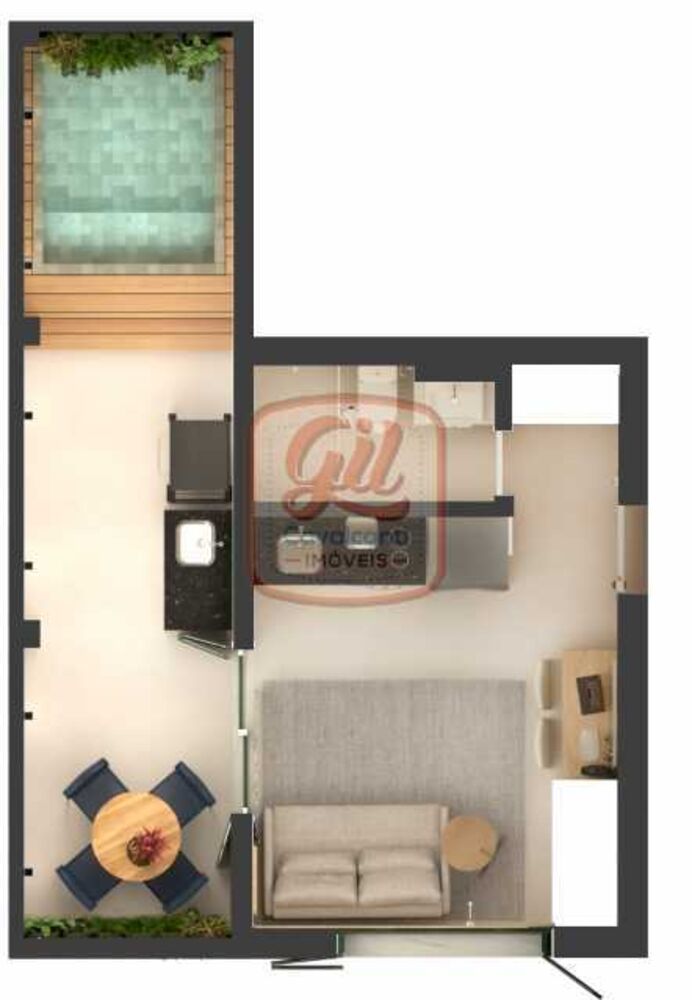 Apartamento, 1 quarto, 38 m² - Foto 1