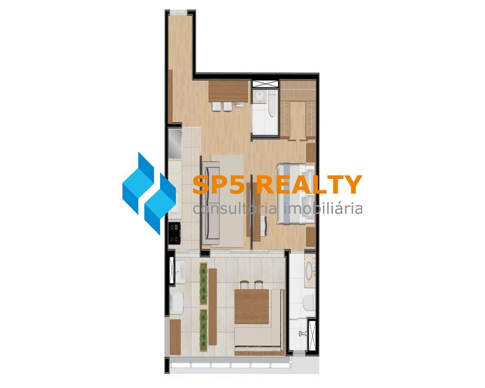 Apartamento, 1 quarto, 52 m² - Foto 4