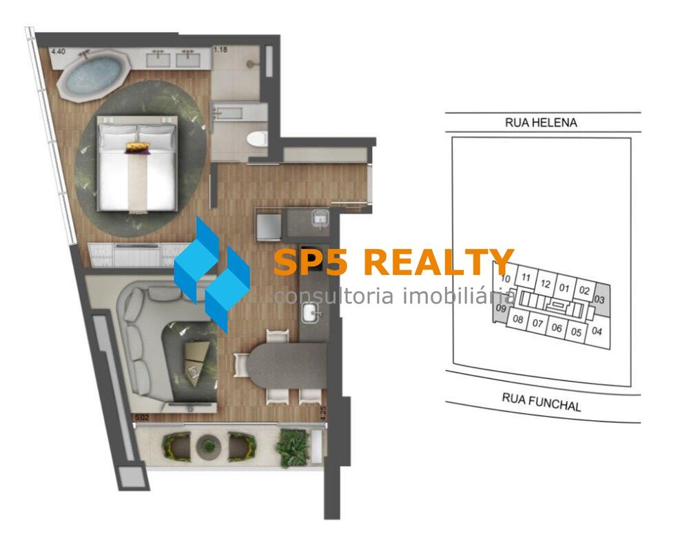 Apartamento, 1 quarto, 53 m² - Foto 8