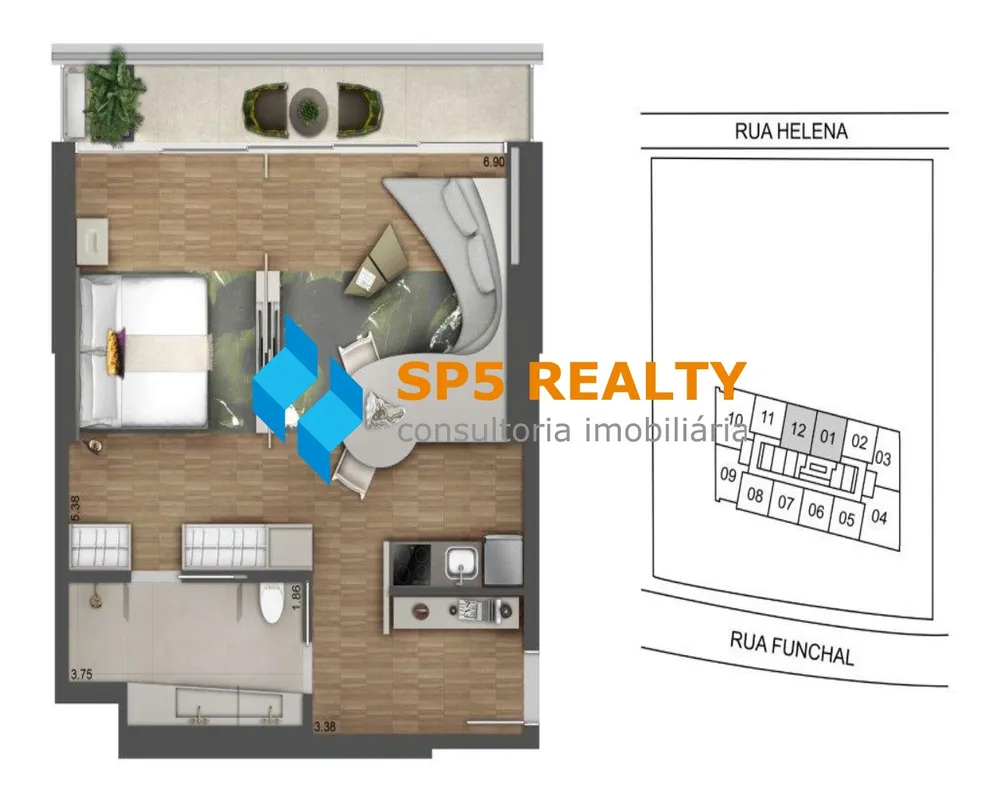 Apartamento, 1 quarto, 53 m² - Foto 19