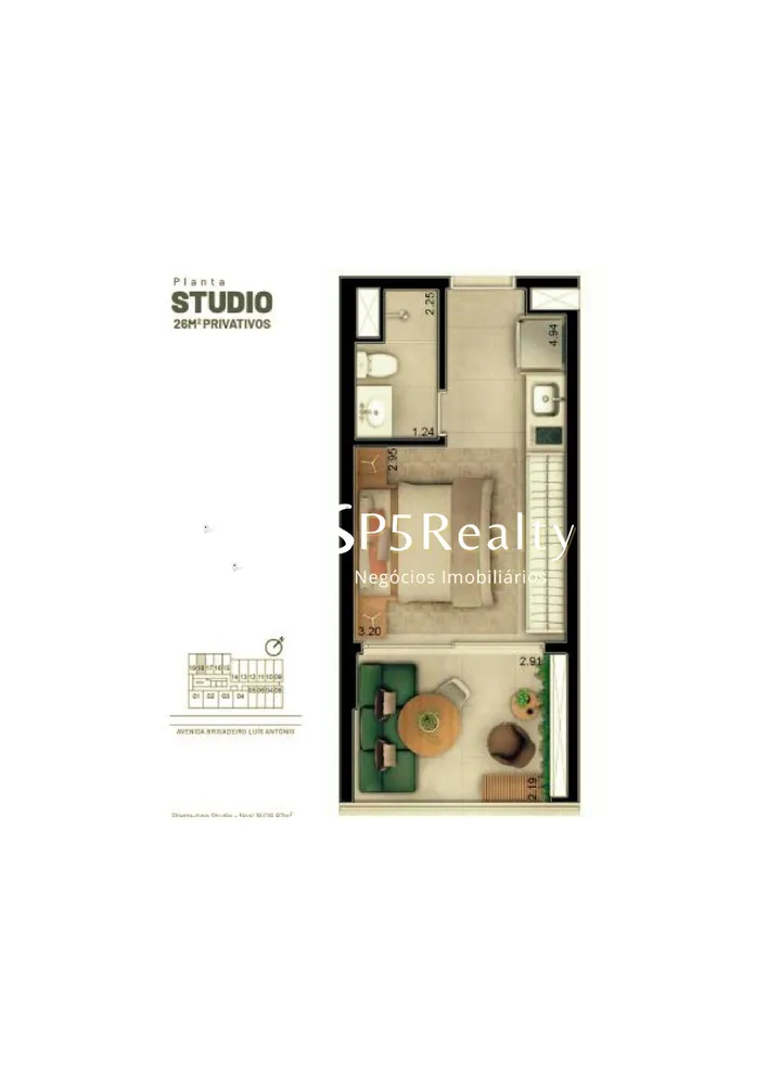 Apartamento, 1 quarto, 27 m² - Foto 15