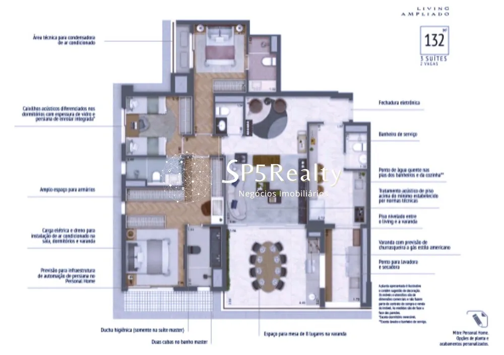 Apartamento, 3 quartos, 132 m² - Foto 5