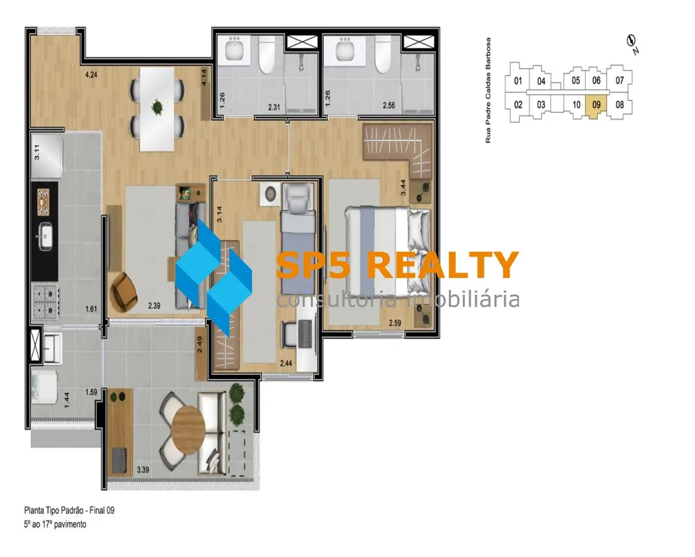 Apartamento, 2 quartos, 61 m² - Foto 5