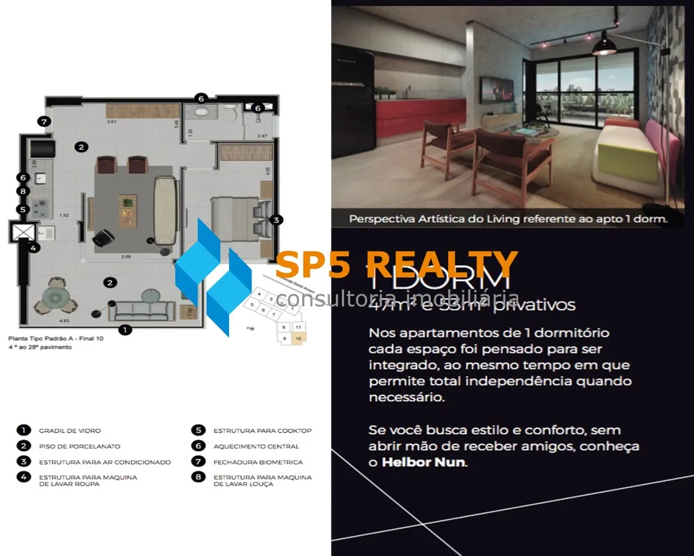 Apartamento, 1 quarto, 42 m² - Foto 12