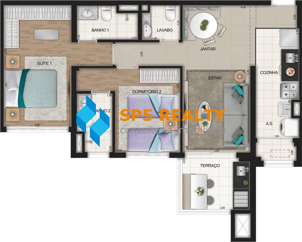 Apartamento, 2 quartos, 67 m² - Foto 9