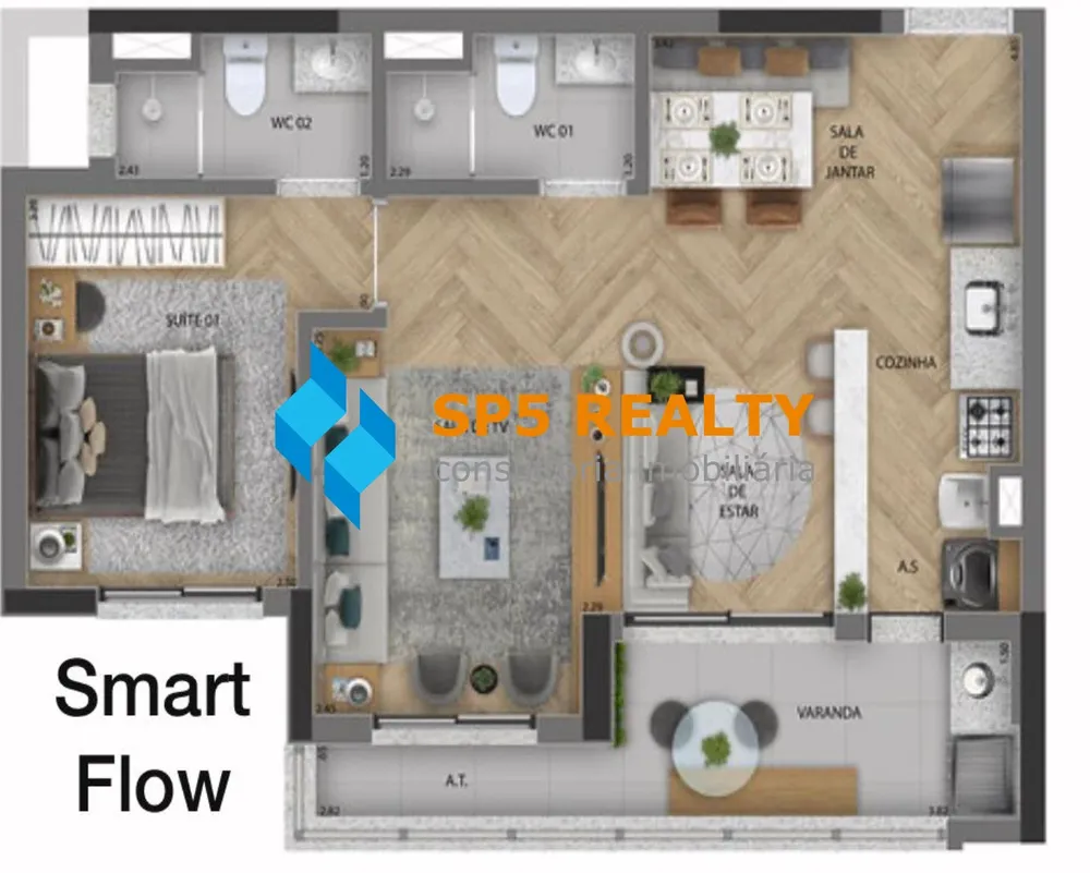 Apartamento, 1 quarto, 60 m² - Foto 10