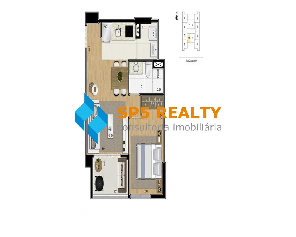 Apartamento, 1 quarto, 40 m² - Foto 15