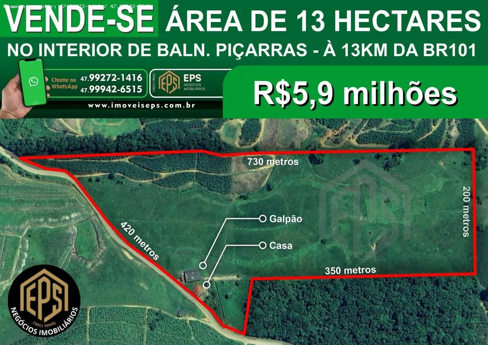 Terreno, 13 hectares - Foto 1