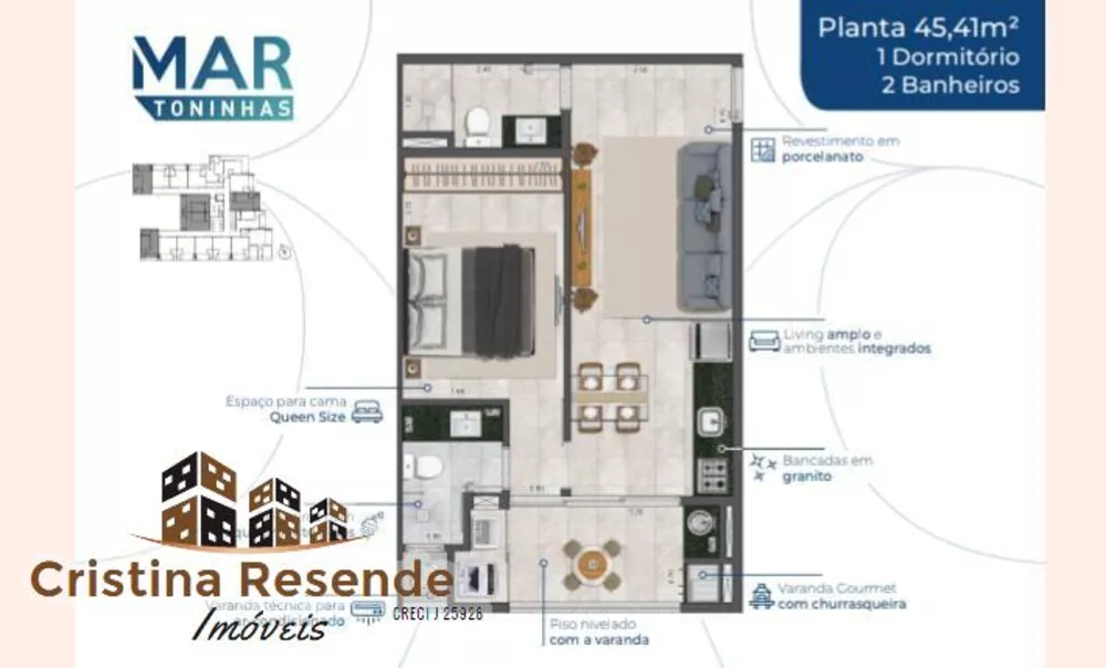 Apartamento à venda com 1 quarto, 36m² - Foto 11