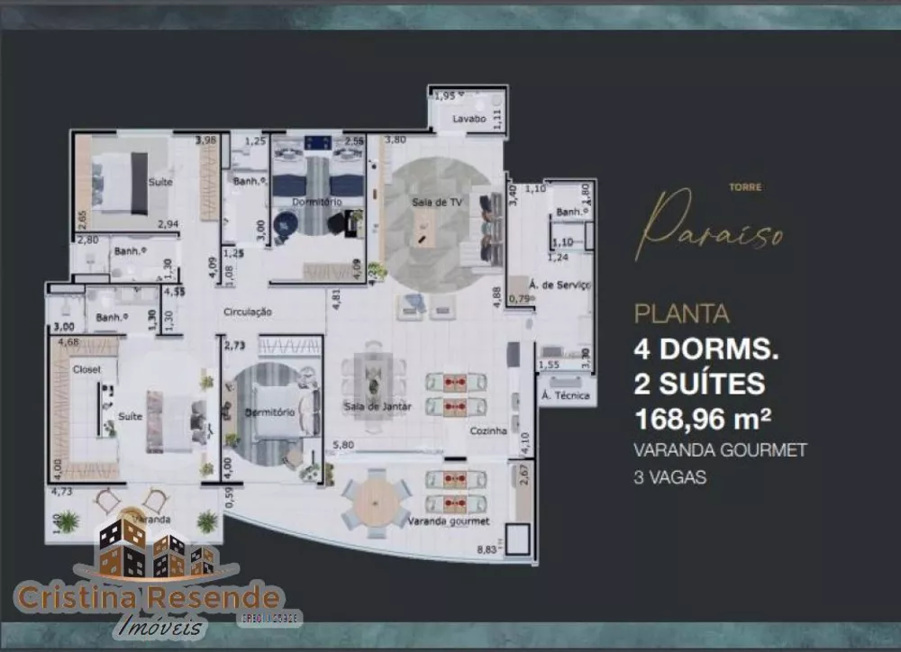 Apartamento à venda com 4 quartos - Foto 7