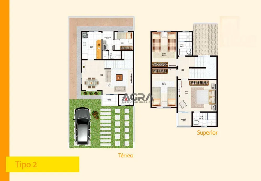 Casa de Condomínio, 3 quartos - Foto 2