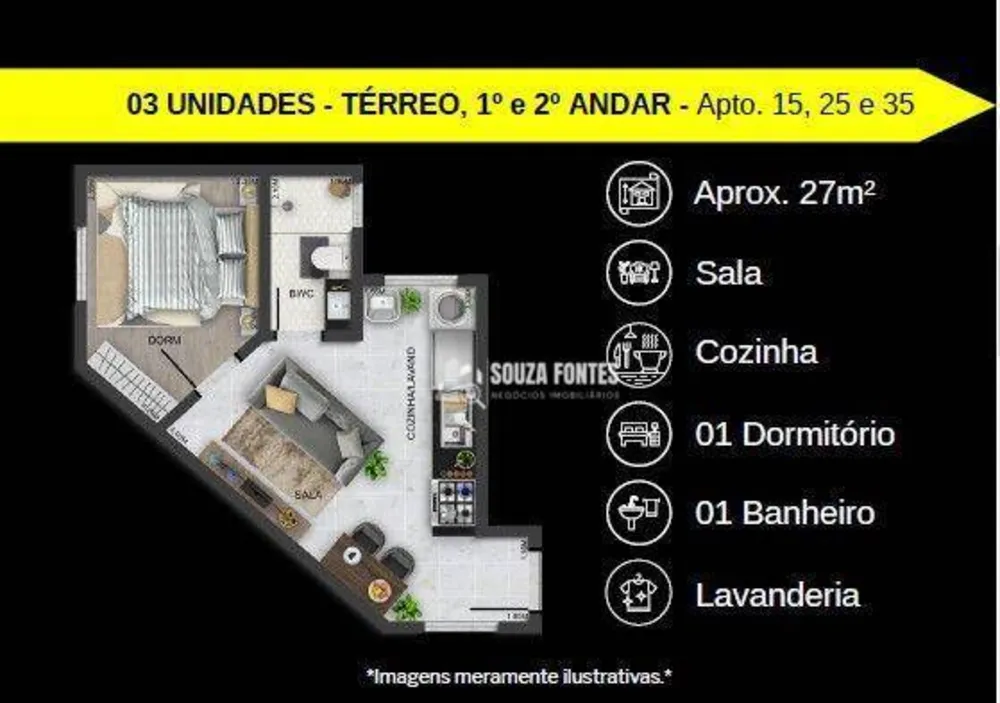 Apartamento, 1 quarto, 31 m² - Foto 2