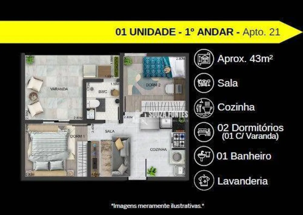 Apartamento, 1 quarto, 31 m² - Foto 3